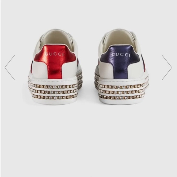 Gucci Shoes - Gucci Ace Embellished Crystal Sneakers